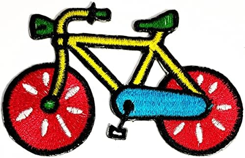 Kleenplus 3kom. Biciklistička planina slatka žuta crtani vezeni gvožđe na šiju na značku za farmerke jakne šeširi ruksaci košulje