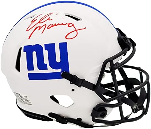 Eli Manning s autogramom New York Giants Lunar Eclipse bijeli fanatici autentične brze kacige pune veličine Holo zaliha 202985-NFL