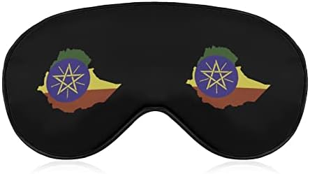 Karta Etiopija Flag Mapa Mekana maska ​​za oči Poklopac efektivna sjenila za slijepilo za spavanje Maska za spavanje sa elastičnim