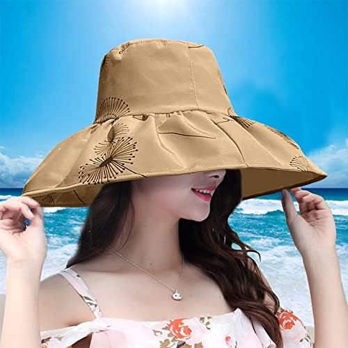 Žene široke rubne šeširke žene sunce velikih ruba šešira Sklopiva ljetna kapa za ribolov planinarenje