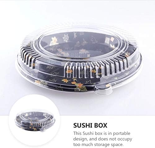 Kontejneri za hranu HEMOTON Food kontejner za hranu 6 komada suši ladice sa poklopcima Sushi pakiranje kutije za voćne torte s izlazom kontejner okrugli izvadi kutije za hranu za hranu prehrambena ladica za hranu