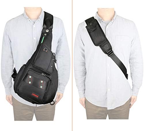 Ruksak Larswon, torba za rezanje, torba za križarsku torbu za žene mali ruksak za muškarce za male tablete za laptop crne boje