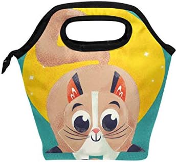Vipsk torba za ručak Happy Squirrel Lunch Box, vodootporna torbica za nošenje ručka na otvorenom torbe za ručak sa patentnim zatvaračem, za muškarce, žene, za studente