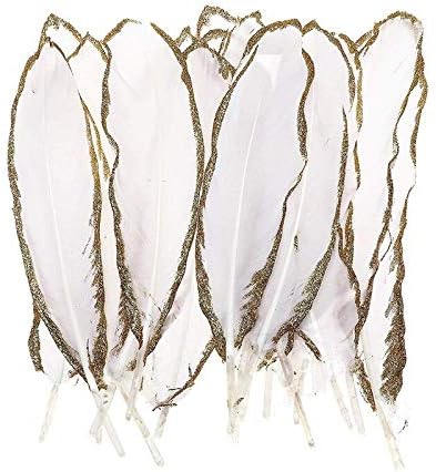 Zamihalaa 20pcs / lot Umočeno zlato / srebrna guska perje 15 - 20cm DIY perje za izradu nakita Plumas Crafts decorativn dodatna oprema