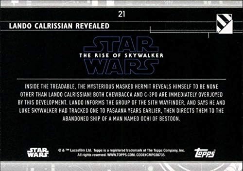 2020 TOPPS Star Wars Raspon Skywalker Series 2 Purple 21 Lando Calrissian otkrivena trgovačka kartica