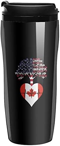 Kanada US Root Heartbeat šalica za kavu s poklopcem za višekratnu putničku kupu za piće Dvostruki zidni izolirani Tumbler 8oz / 12oz