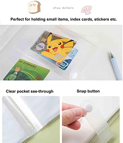 Yoavip 3x5 indeksne kartice Clear plastic Holder Organizator torbice Book Binder 40 stranica drži 160 kartica