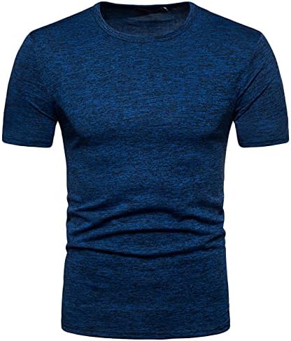 Muški Crewneck Stretch Slim Fit T-Shirt Workout Athletic kratki rukavi košulje lagani čvrste potkošulje Tees