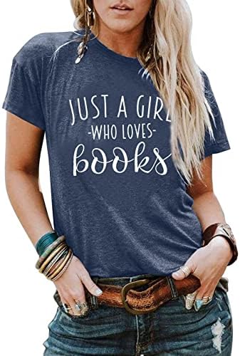 Samo djevojka koja voli knjige košulju za čitanje ljubavnika Pismo majica Pismo Ispis knjiga nerd vrhovi učitelj Pročitajte poklon