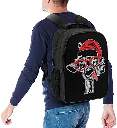 Funny Božić žirafa Travel ruksak estetski Bookbag Heavy Daypacks ramena Radna torba za muškarce škole žene 16 inča