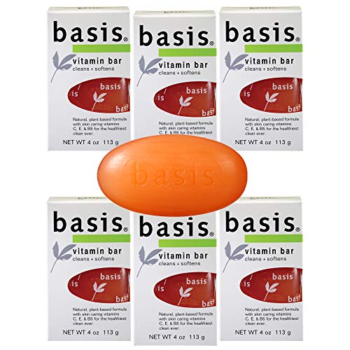 Basis Vitamin Bar sapun-čisti i omekšava vitaminima C, E I B5-koristi se za pranje tijela ili sapuna za ruke od 6 bara