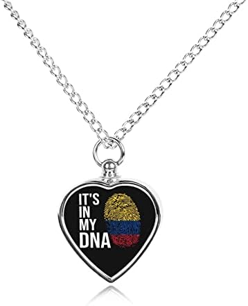 To je u mojoj DNK kolumbijska Zastava pet kremiranje nakit za pepeo spomen urna ogrlica privjesak za uspomenu za psa mačka