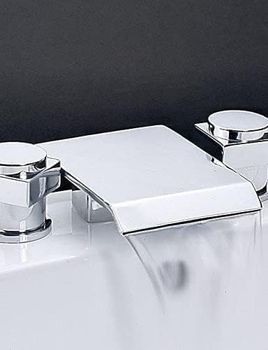 Xyyxdd Chrome Mesing Dvije ručke široko rasprostranjene slavine u kupaonici
