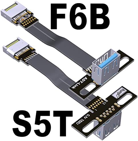 ADT-LINK USB 3.1 GEN1 TIP-E DO USB 3.1 Ženska utičnica Interni tip-E muški ravni produžni kabel sa otvorom za vijak 5Gbps preklopi