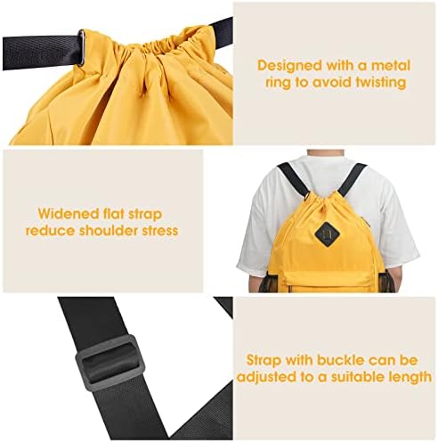 WANDF vezica ruksak sportska torba za teretanu sa pretincem za cipele, vodootporni ruksak sa koncem Cinch za žene i muškarce