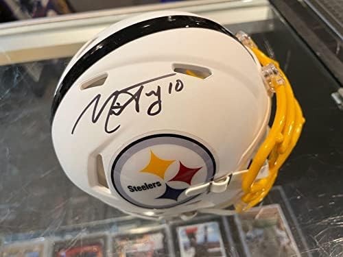 Mitch Trubisky White Pittsburgh Steelers potpisan auto Mini kaciga Psa - autogram NFL kacige