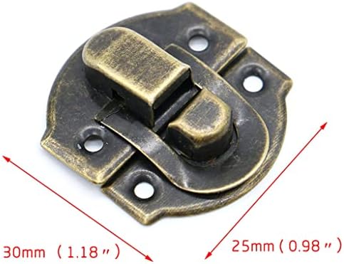 Chunyu 10pcs Antikni brončani šarki kabinet Mini šarke + 5pcs Mali metalni HASS za zaključavanje nakita
