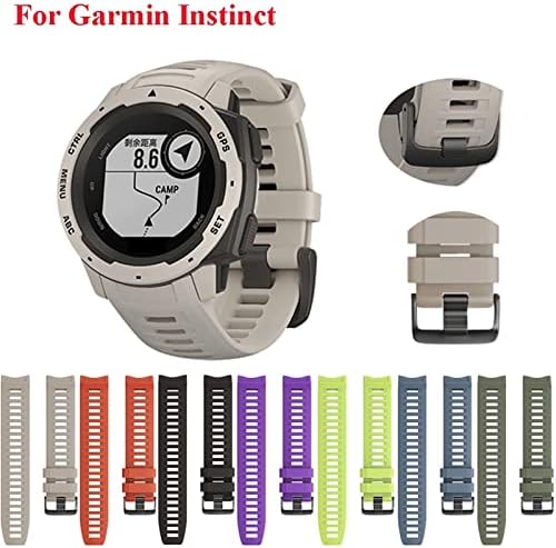IRJFP Brzo puštanje silikonskih kaiševa za remen za zamjenu Garmin Instinct Easy Fit Watch Wirstband