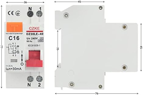 PCGV DZ30LE-40 230V 1P + n RCBO MCB zaostale strujni prekidač sa preko i kratkim strujom zaštite od curenja