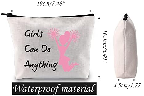 JNIAP CHEERLeaders kozmetička torba Cheer Gier Cheerleading Torbe za šminku Djevojke mogu učiniti bilo što putni patentni gol-gosti