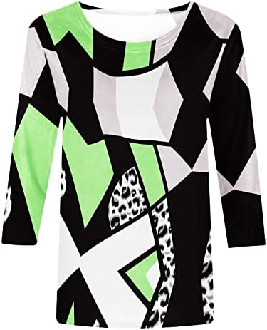 Top Tee za dame Ljeto jesen 2023. odjeća Moda 3/4 rukava Crewneck pamuk grafički casual labav fit top 4g 4g