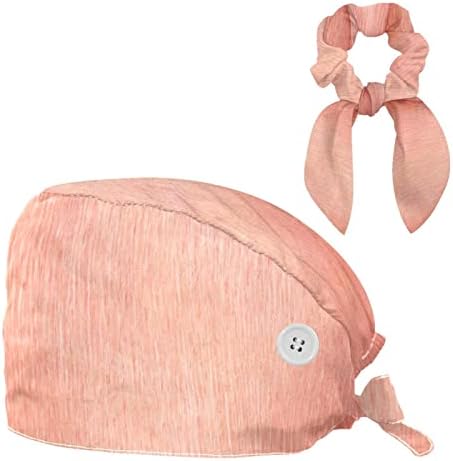 Podesiva radna kapa s gumbom, ružičasta svinjska kukasta rep hirurški duks kape, vezati kape sa luknim kosom