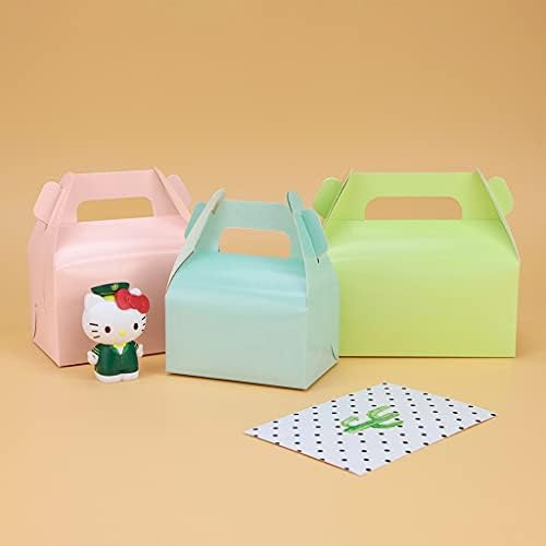 JGQGB 10kom / Kraft Poklon kutija torta West Point bijeli Desert smeđe ružičasto zelena papirna čaša za pakovanje prenosiva Papirna kutija za svadbene zabave