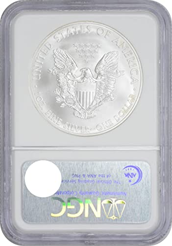2008 P $ 1 američki srebrni orlov dolar, rano oslobađa NGC MS69