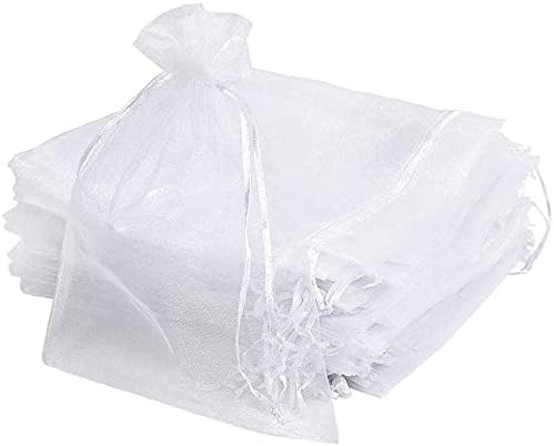 12kom Organza poklon torbe torbice Wrap Organza torbice Vjenčanje Party Favor torbe Drawstring bijela odjeća Storage Clever