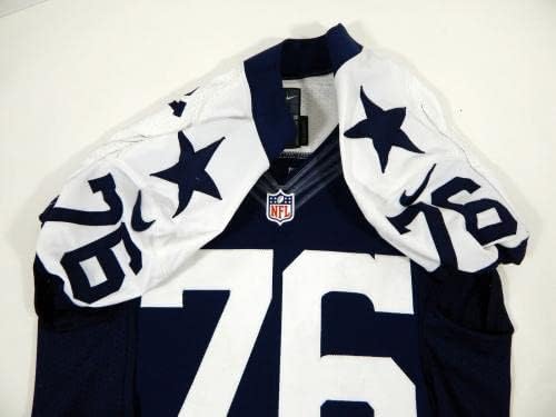 2012 Dallas Cowboys Derrick Dockery # 76 Igra Izdana mornarska dres Dan zahvalnosti TB - Neincign NFL igra Rabljeni dresovi