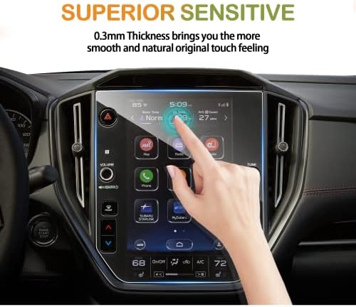 CDEFG kaljenog stakla zaštitnik 2023 2022 Subaru WRX Premium, Limited i GT multimedijska audio navigacija 11.6 Center ekrana s dodirnim ekranom GPS prikaz zaštite od stakla protiv otiska prsta