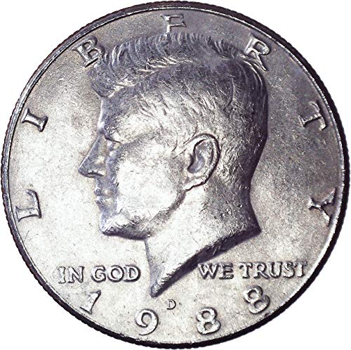 1988 D Kennedy Polu dolar 50c o necrtenom