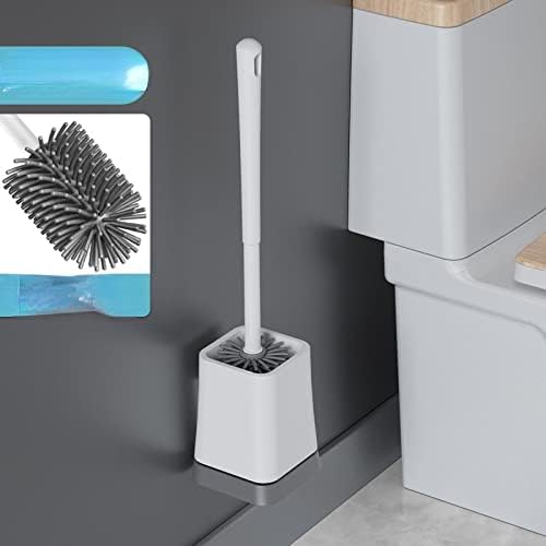Na toaletskoj četkici dugačka drška mekana kosa toalet četkica zid viseći domaćin za čišćenje toaleta Postavi kvadratni silikonski četkica