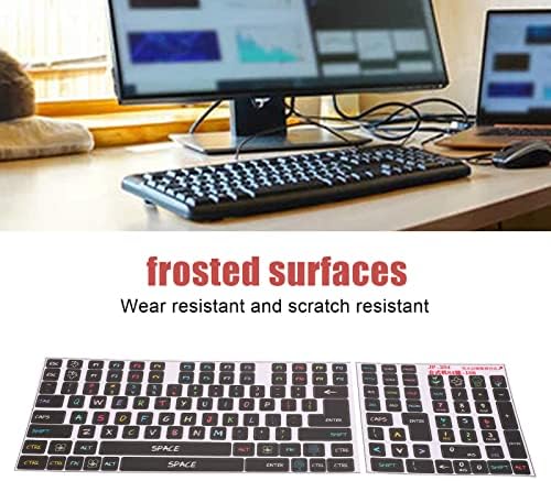 Sanpyl 2 kom naljepnice za tastaturu, mat površine PVC mehanička naljepnica za tastaturu otporna na ogrebotine dekorativna DIY zamjenska