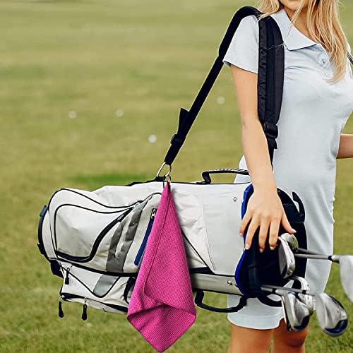 Hyipme 2 Pack Tri-Folt Golf ručnik za ručnike, ručnici s tkaninom od mikrofibera, ručnici za sportove, vanjski sportski ručnici