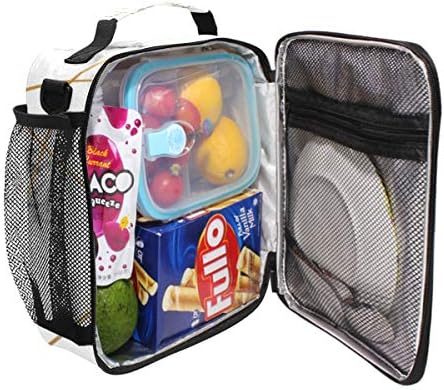 Prenosiva kutija za ručak izolovana hladnjača torba za ručak Prep Kids Teens geometrijska tekstura bijelog mramora Meal Lunch Tote