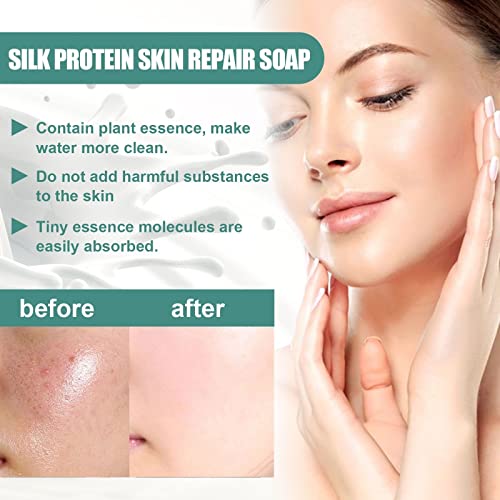 CROOT 2kom Silk-ferm Protein bijeli-Ning sapun, kolagen mlijeko Bijelo-Ning sapun-duboka Bijela-Ning koža kozji mliječni sapun hidratantno podmlađivanje, čvrsta & posvjetljivanje tena za tijelo & amp; koža lica