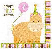 16-grof papir za ručak salvete, ladybug Fancy Happy 1. rođendan