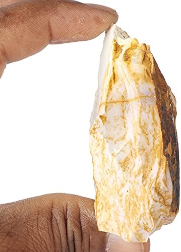 628.35 CT. Prirodna sirovo grubo bijelo i žuti mookaite jasper perle grubi rock kristalno labav dragulj za nakit izrada FY-506