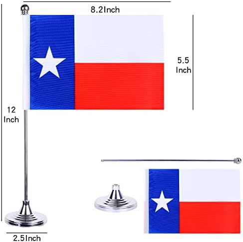 FWIW American USA Texas zastava Teksas stola za zastavu, male mini texas State uredske stolove sa postoljem za postolje, američki