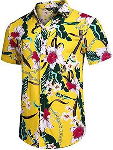 Frostluinai Muškarci Kratke Rukave Havajske Košulje Ljeto Tropski Grafički Casual Dugme Down Beach Shirt Odmor Print Tops