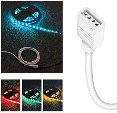 Nelyeqwo 4 pakovanje 2m 6,5ft RGB produžni kabel LED traka 4-pinski savjeti za lamljenje Jumper kablovi sa 8 paketa 4 muški priključak