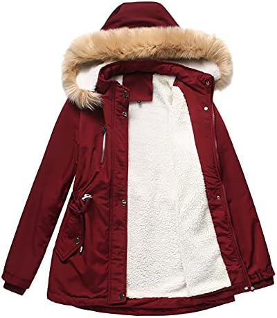 Hladni školski kaput s dugim rukavima Ženska dugačka udobna udobna odjeća Fit pamuk sa kapuljačom u džepu Nove godine