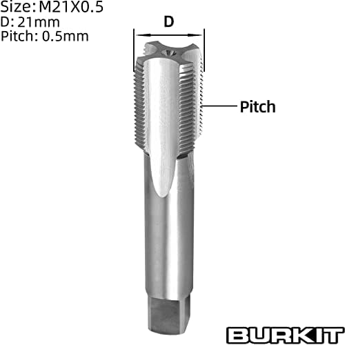 Burkit M21 x 0,5 Thread Dodirnite desnu ruku, HSS M21 x 0,5 Strojna mašina za ravnopravnost