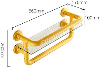 Crody kupatila pričvršćivaci Rukohvati sa nosačem sa nosačem sa ručnim trakom sa nosačem ručnika, bez od nehrđajućeg čelika bez od nehrđajućeg čelika, ručka tuširanja, kupatilo za invalide, stariji / žuti