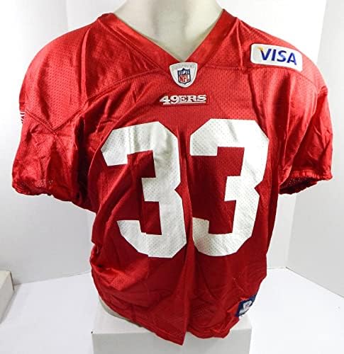 2009 San Francisco 49ers # 33 Igra Polovni dres crvene prakse XL DP33527 - Neintred NFL igra rabljeni dresovi
