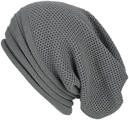 Fleece Knit Ski Beanie obloženi prevelizirani šešir Ugodne lubanje Slouchy baggy tople kročke kape za menwomen zimske vune