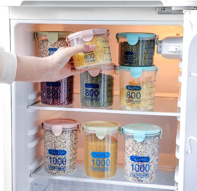 Prozirne Plastične Zatvorene Limenke Kontejneri Za Hranu Kuhinjski Frižideri Čuvaju Sveže Rezervoare Organizacije Za Skladištenje