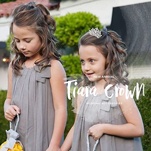 Brinie Mini Tiara češalj za krunu plava Kristalna Tiara Bridal Hair češalj za kosu Princess Crowns Tiaras rođendanski poklon za djevojčice