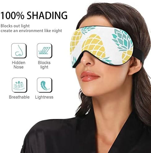 Unisex Sleep Mask za spavanje Summer-Spin-ananas noćna spavaća maska ​​Komforno pokrivač za spavanje za vrijeme spavanja
